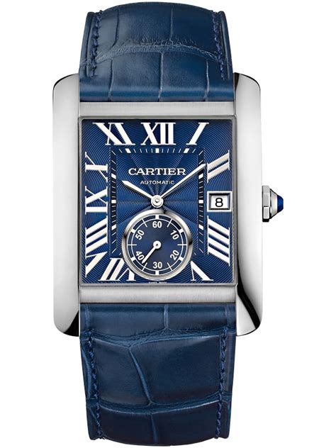 tank cartier blue|cartier military tank watch.